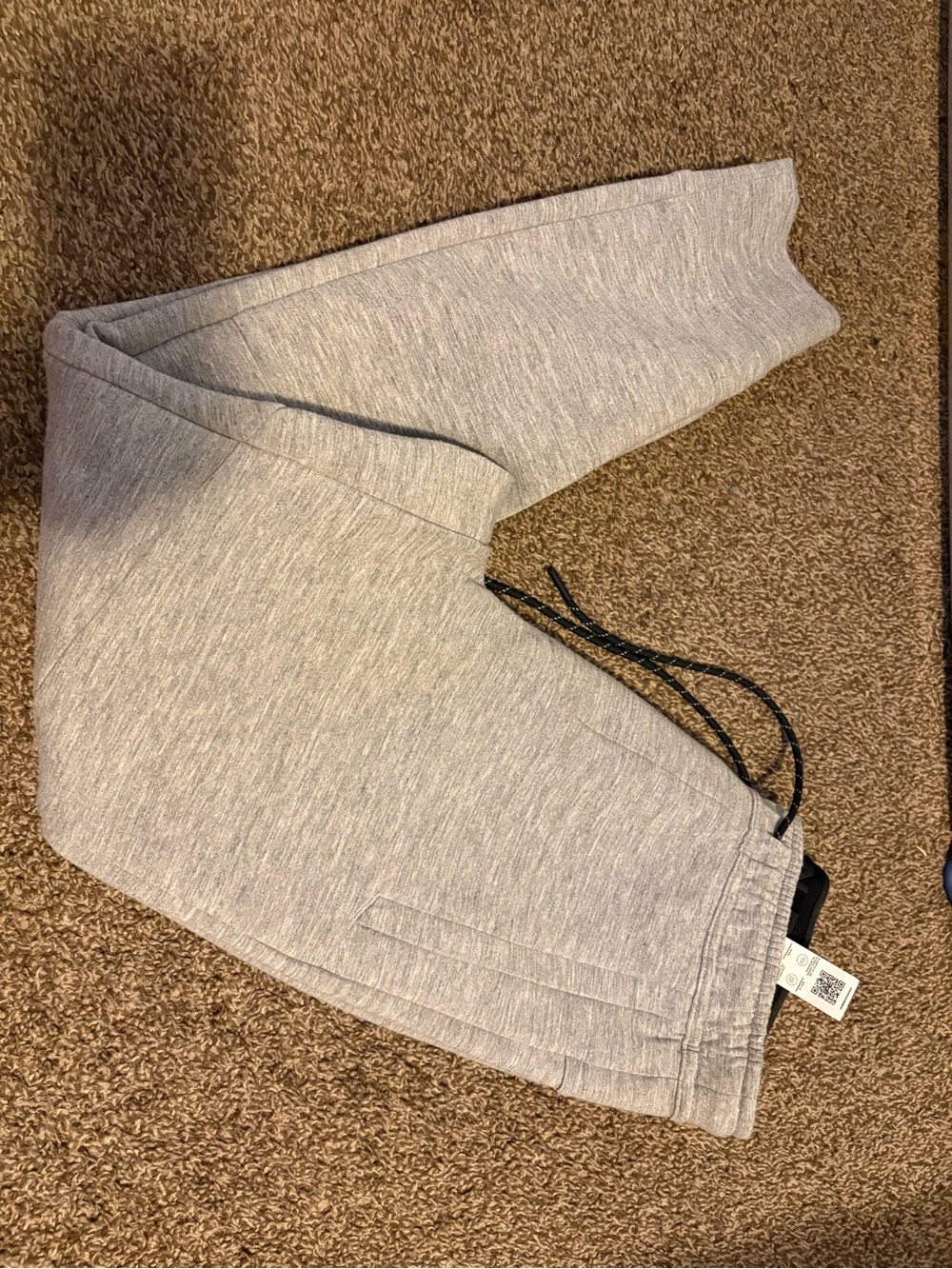 American Eagle Light Gray Lounge Shorts with Black Waistband